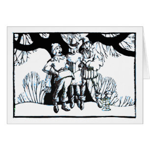 Cartão Dia de Trabalho do Xmas dos Buskers