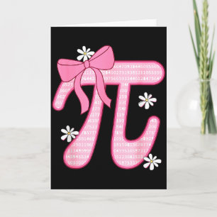 Cartão Dia Divertido do Pi Espiral Pi Matemática Coquette