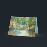 Cartão Dia do aniversário do 90 da pesca com mosca<br><div class="desc">Aguarela original por Gina Comelli Locke. Igualmente veja a camisa/camisola de harmonização, </div>