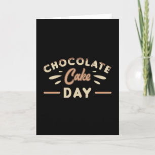 Cartão Dia do Bolo de Chocolate Presente Doce de Cacau Id