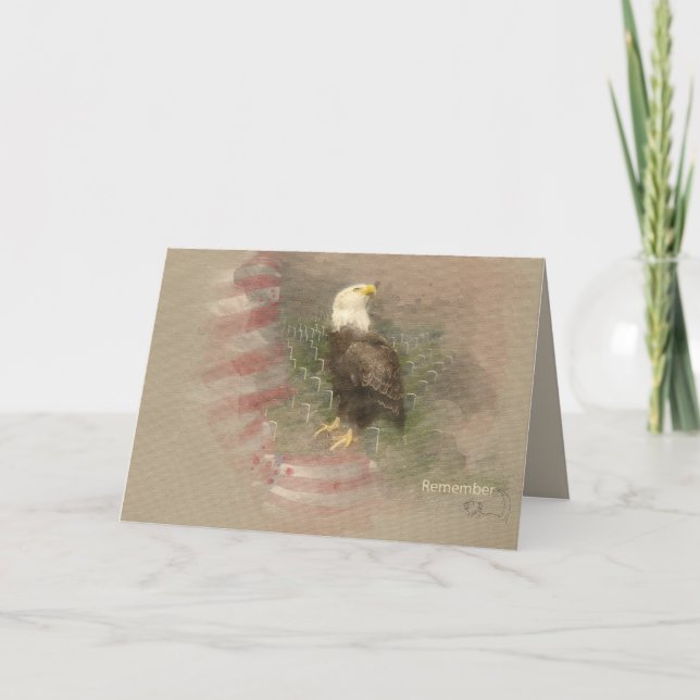 Cartão Dia do cartão/veteranos do Memorial Day (Frente)