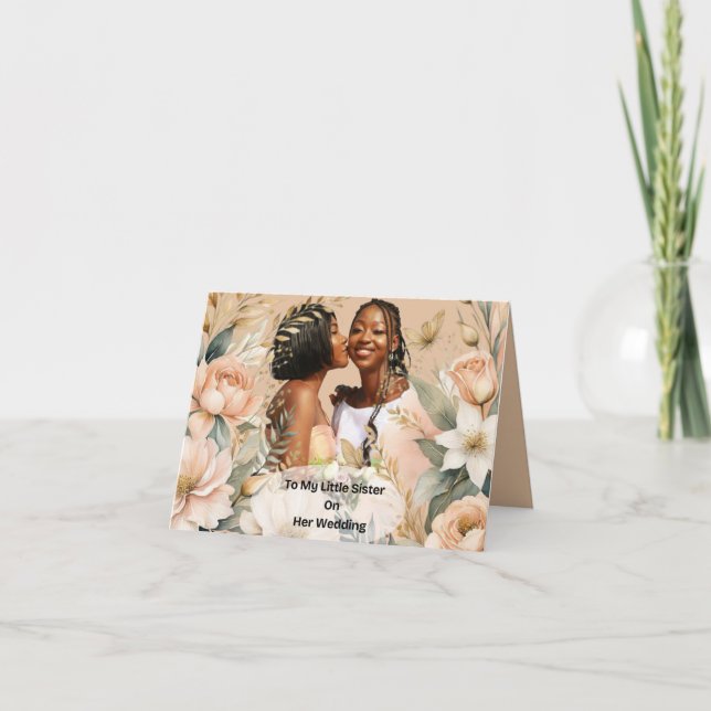 Cartão Dia do Casamento da Minha Irmã (Frente)