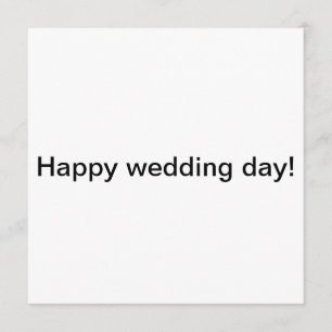 Cartão Dia do casamento feliz!