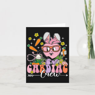 Cartão Dia do felz pascoa Tripulação Cardíaca Coelho Card