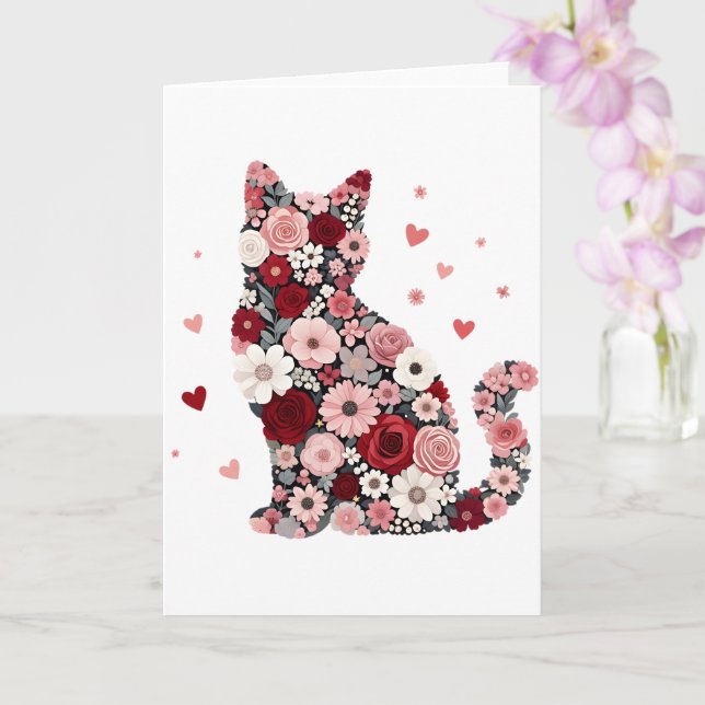 Cartão Dia do Gato do Meowentim (Orquídea)