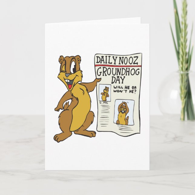 Cartão Dia do Groundhog (Frente)