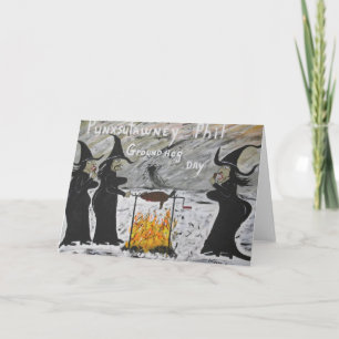 Cartão Dia do Groundhog