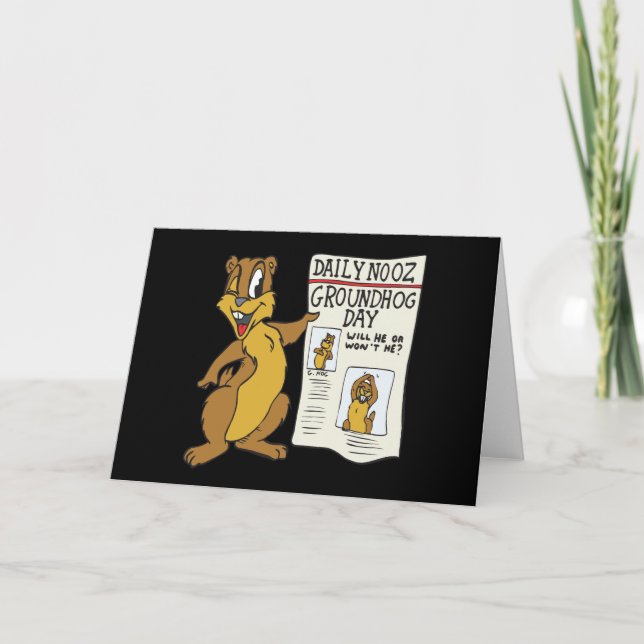 Cartão Dia do Groundhog (Frente)
