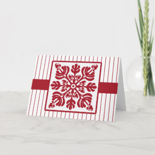 Cartão Dia do Havaí, Design de Quilt Havaiano