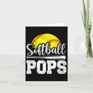 Cartão Dia do Jogador de Softll do Pop no Dia do Pai&#; s