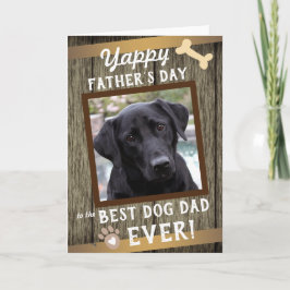 Cartão Dia do Pai de Cachorro Um foto