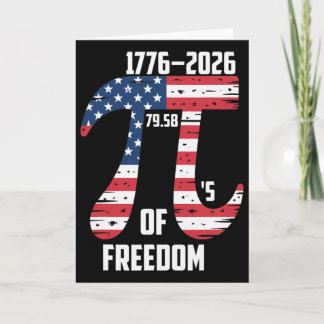 Cartão Dia do Pi Bandeira Americana Patriótica Matemática
