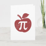 Cartão Dia do Pi da torta de Apple<br><div class="desc">A matemática é tão americana quanto a maçã pi!  O grande tshirt do dia do pi disponível em verde ou no vermelho,  aperfeiçoa para seu enthusias da matemática ou professor de matemática favorito!</div>