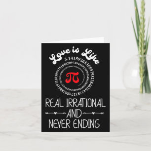 Cartão Dia do Pi Gráfico Citação de Amor Divertida Humorí