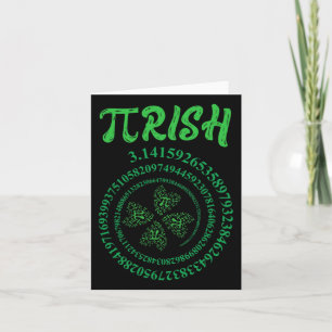 Cartão Dia do Pi Gráfico Irlandês Engraçado Dia de São Pa