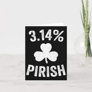 Cartão Dia do Pi St. Patrick's 3.14 Irlandês Divertido Pi