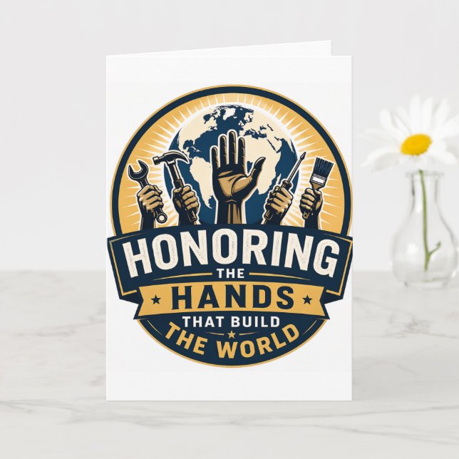 Cartão Dia do Trabalho (Planta pequena)