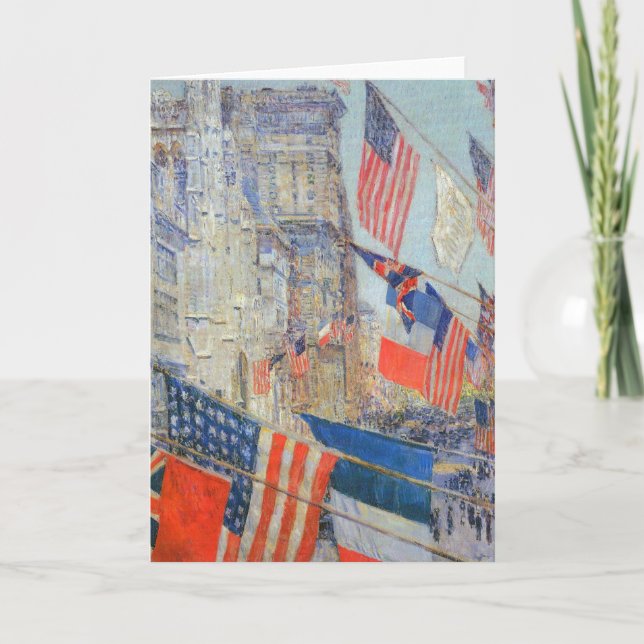 Cartão Dia dos Aliados, maio de 1917, por Childe Hassam,  (Frente)