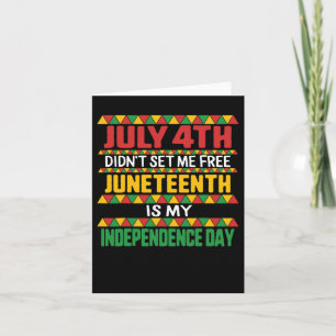 Cartão Dia dos Ancestrais do Juneteenth Livre 1776 4 de J