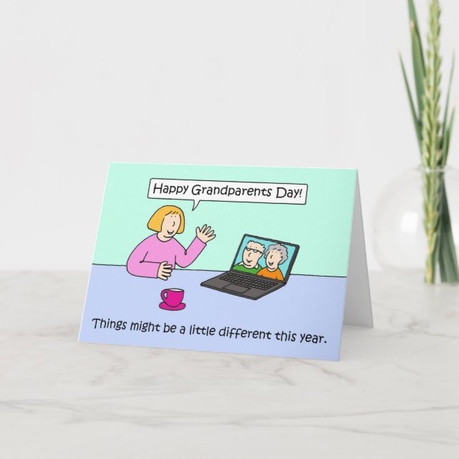 Cartão Dia dos Avós - 19 Celebração Virtual. (Frente)