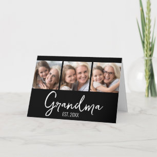 Cartão Dia dos Avós com 3 Fotos da Vovó Personalizável