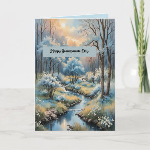Cartão Dia dos Avós com Floresta Azul
