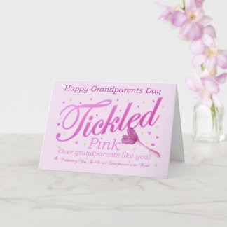 Cartão Dia dos Avós Espanador de Pena Rosa Tickled Pink