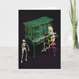 Cartão Dia dos Mortos figura como músicos