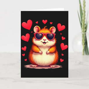 Cartão Dia dos Namorados Amante de Hamster Fofo Groundhog