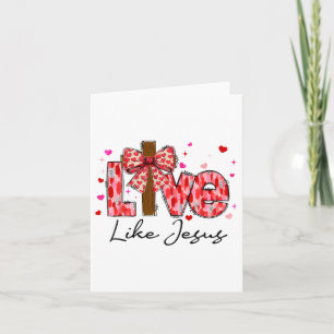 Cartão Dia dos Namorados Amor Como Jesus Rosa Coquette Cr