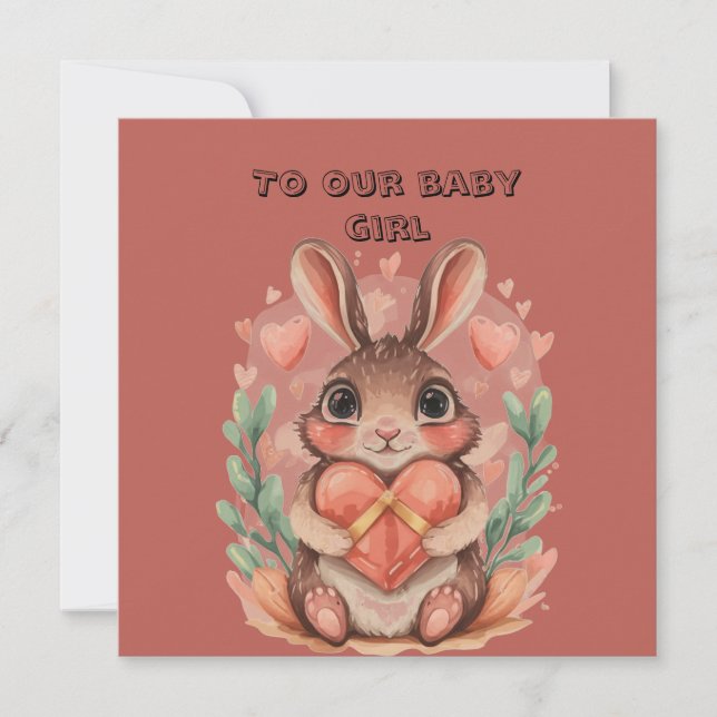 Cartão Dia dos Namorados da Bebê Filha (Frente)