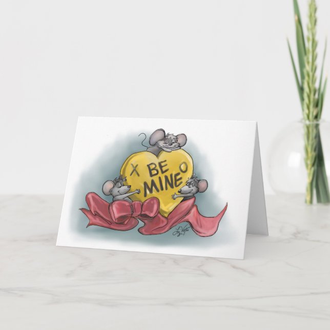 Cartão Dia dos Namorados de Mic, Mac e Moe (Frente)