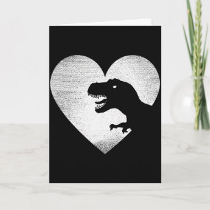 Cartão Dia dos Namorados Dinossauro Amor T-Rex Dinossauro