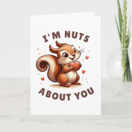 Cartão Dia dos Namorados 'Eu Sou Louco por Você' Esquilo