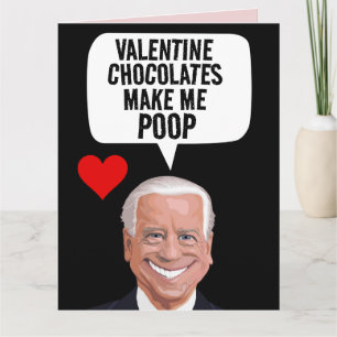 CARTÃO DIA DOS NAMORADOS FUNNY JOE BIDEN CARD DE FEZES