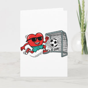 Cartão Dia dos Namorados Futebol Coração Homens Meninos C
