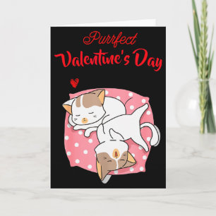 Cartão Dia dos Namorados Perfeito Gatos Adoráveis