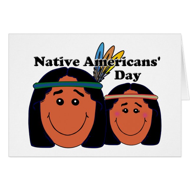 Cartão Dia dos Nativos Americanos (Frente Horizontal)