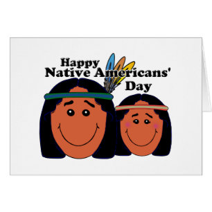 Cartão Dia dos Nativos Americanos (Dia de Colombo)