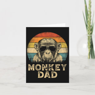 Cartão Dia dos Pais Amantes de Macaco Papai 