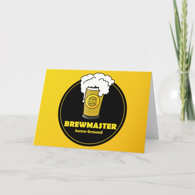 Cartão Dia dos Pais Brewmaster Cerveja (Frente)