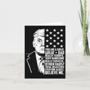 Cartão Dia dos Pais Camiseta Masculina Engraçada Trump Vo