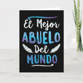 Cartão Dia dos pais do EL Mejor Abuelo Del Mundo Vovô