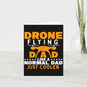Cartão dia dos pais drone voando papai como um papai norm