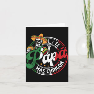 Cartão Dia dos Pais El Papa Mas Chingon Pai Mexicano Engr