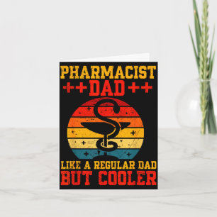 Cartão Dia dos pais farmacêutico pai como pai normal mas