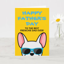 Dia dos Pais Frenchie Bulldog Francês Branco
