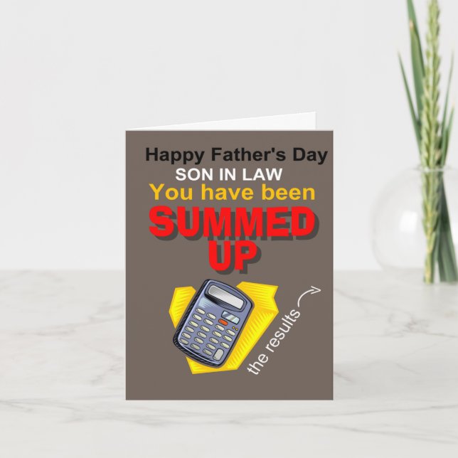 Cartão Dia dos pais genro (Frente)