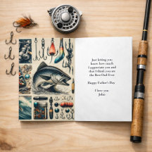 Dia dos Pais Greeting Card Pescador