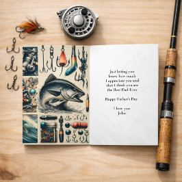 Cartão Dia dos Pais Greeting Card Pescador   